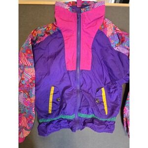 Weather Tamer Vintage 1980s Kids Jacket 7-8Y Purple, Pink, Teal